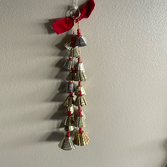 Vintage Door Bell Hanging Christmas Decor soup Can Lid Old Christmas Bells - Picture 1 of 7